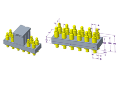 琼海2x6P Pogo Pin连接器