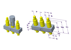 3P Pogo Pin 连接器